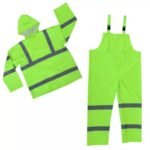 Oil Chemical Resistant 170T Polyester Pvc Coated Reflective Raincoat Waterproof ARL-RT07