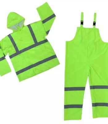 Oil Chemical Resistant 170T Polyester Pvc Coated Reflective Raincoat Waterproof ARL-RT07