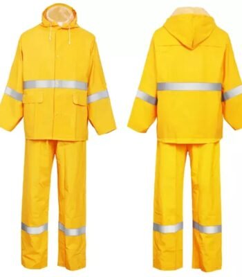 Oil Chemical Resistant PVC Polyester Reflective Raincoat Waterproof ARL-RT04