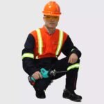 One Piece BICOLOR 270 Grams Cotton Waterproof High Visibility Reflective Safety Coverall Workwear ARL-OV18