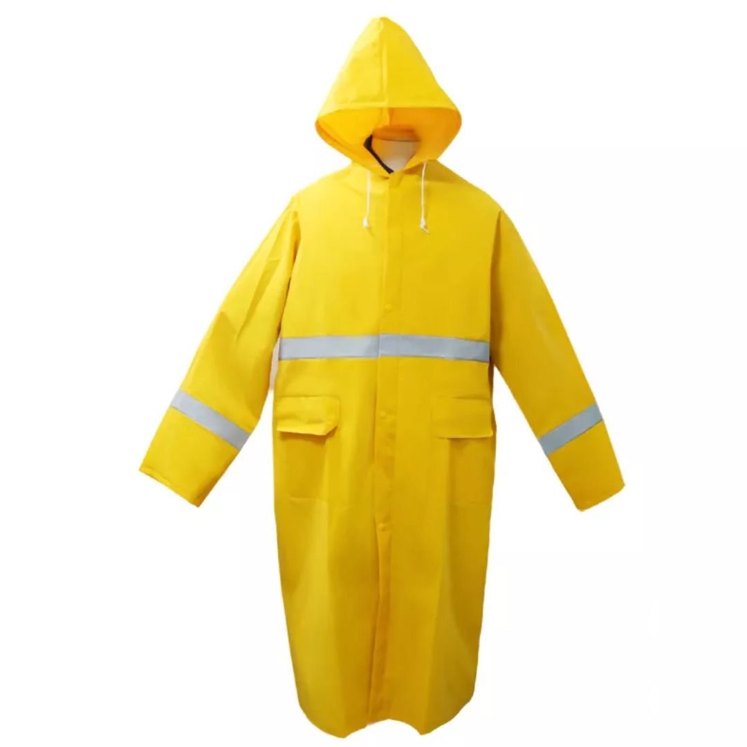 One Piece Waterproof PVC Polyester Raincoat with Reflective Stripe ARL-RT14