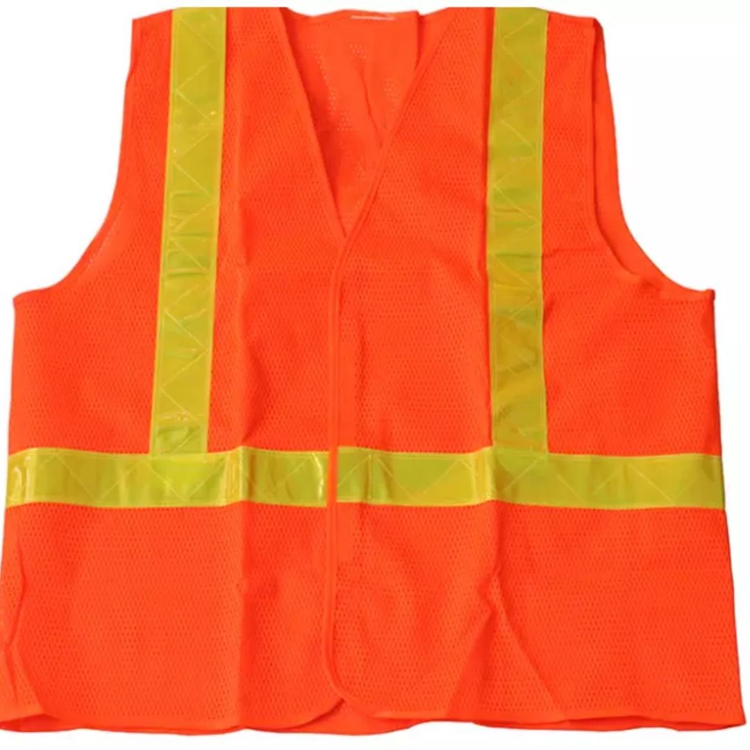 Orange Mesh Netting PVC Reflective Tape Safety Vest Construction ARL-SV02
