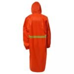 Orange Waterproof Polyester Fabric PVC Coated Long Gown Raincoat ARL-RT13
