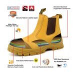 PU Rubber Sole Nubuck Leather Safety Shoes without Lace ARL-TM189