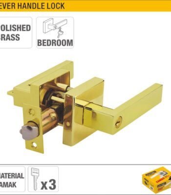 Polished Brass Lever Handle Lock Model ARL-CH8807PB