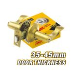 Polished Brass Lever Handle Lock for Bedroom Doors (35-45mm Thickness) Model ARL-CH1863PB