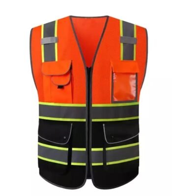 Polyester Hi-vis Reflective Safety Vest with Multiple Pockets ARL-RV35