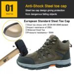 Rubber Sole Brown Suede Safety Shoes Hiking ARL-TM3303