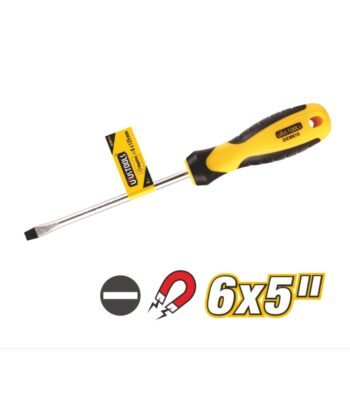 Screwdriver with Magnetic Tip and Bi-Material TPR Grip Handle Model ARL-DEM615