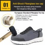 Slip-ins Anti-skid Sport Safety Shoes with Fiberglass Toe ARL-TM2023
