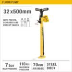 Steel Body Floor Pump with Multi-Valve Head Model ARL-BOA02U