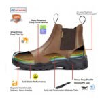 Steel Toe Anti Puncture No Laces Safety Shoes Brown ARL-TM3325