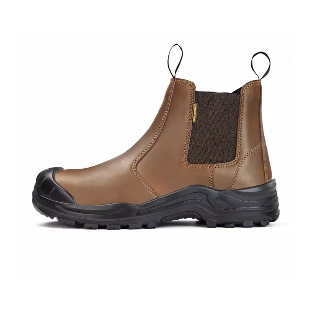 Steel Toe Anti Puncture No Laces Safety Shoes Brown ARL-TM3325