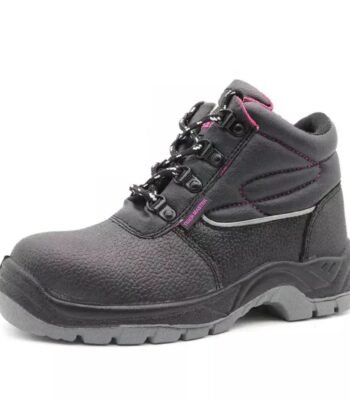 Steel Toe Leather Women Safety Shoes Pink Mesh Lining ARL-TM036