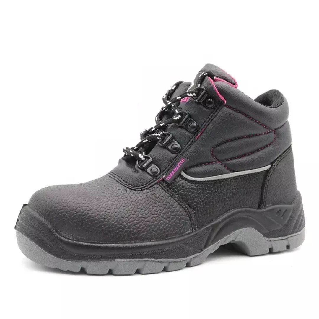 Steel Toe Leather Women Safety Shoes Pink Mesh Lining ARL-TM036
