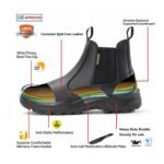 Steel Toe Puncture Proof Anti Static Safety Shoes Leather without Laces ARL-TM3325