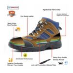 Steel Toe Steel Mid-sole Suede Safety Shoes Brown ARL-TM219-A