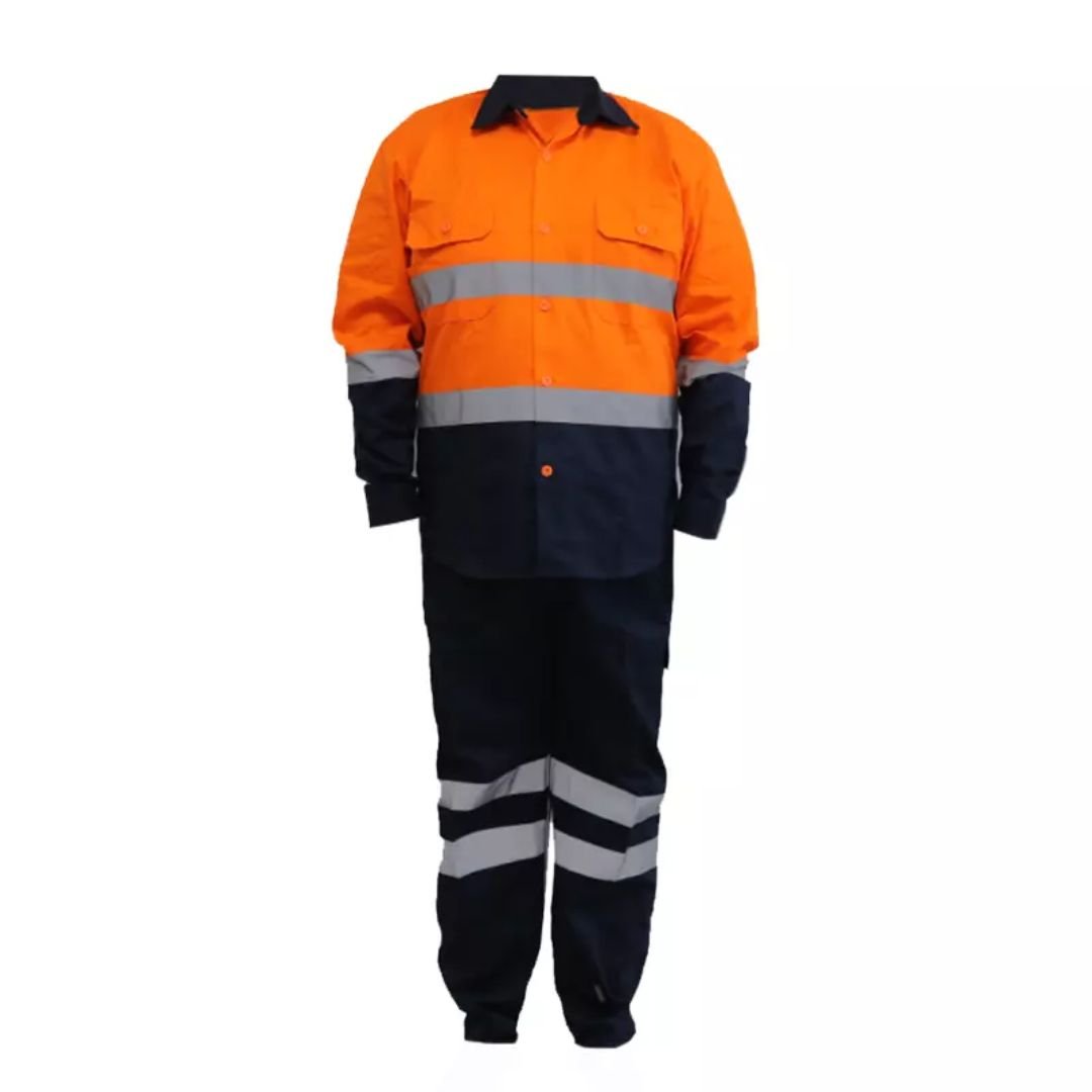 Two Pieces Cotton High Visibility Reflective Safety Workwear ARL-OV20