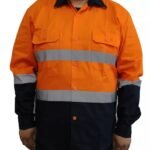 Two Pieces Cotton High Visibility Reflective Safety Workwear ARL-OV20