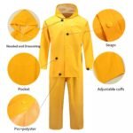 Two Pieces Oil Resistant PVC Polyester Waterproof Rainsuit ARL-RT06