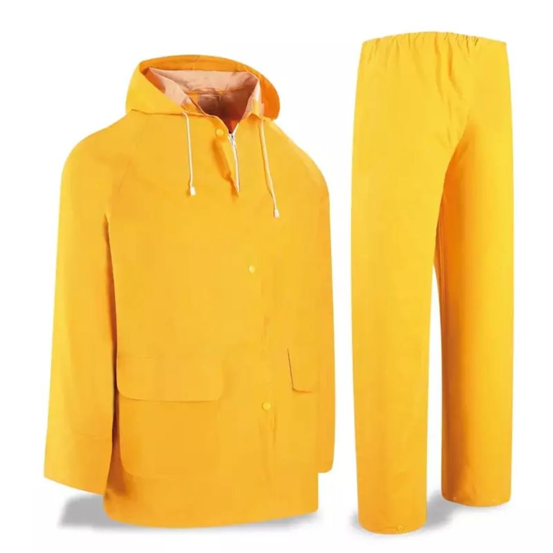 Two Pieces Oil Resistant PVC Polyester Waterproof Rainsuit ARL-RT06