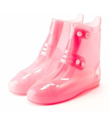Waterproof Non-slip Pink PVC Rain Shoe Cover Unisex ARL-H-919