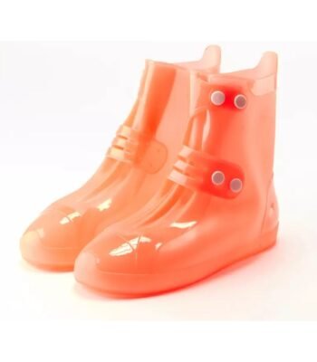 Waterproof PVC Rain Shoe Cover Orange Unisex ARL-H-919