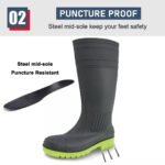 Waterproof PVC Safety Rain Boots for Construction S5 Certified ARL-GB38