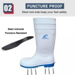 Waterproof White PVC Safety Rain Boots (S5 Certified) ARL-GB08-9