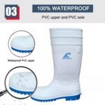 Waterproof White PVC Safety Rain Boots (S5 Certified) ARL-GB08-9