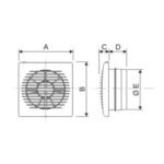 Window Glass Ventilation Fan Simple Version ARL-APC20-2-30(B2)