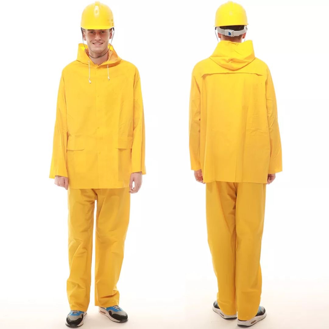 Yellow 100% Waterproof PVC Polyester Raincoats ARL-RT05