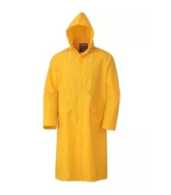 Yellow Long PVC Polyester PVC Rain Coat Jacket ARL-5112