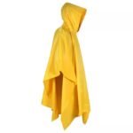 Yellow Waterproof Hooded Polyester Poncho Rain Cape ARL-RT35