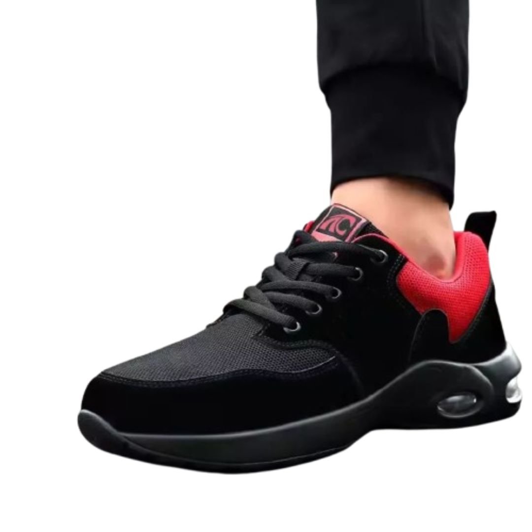 Air Cushioned Anti-Puncture Black Suede Safety Shoes ARL-TM3239