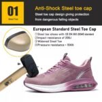 Air Cushioned Light Weight Women Pink Safety Shoes ARL-TM3197