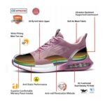 Air Cushioned Light Weight Women Pink Safety Shoes ARL-TM3197