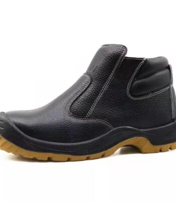 Black Leather Steel Mid Plate Safety Shoes ARL-TM3236