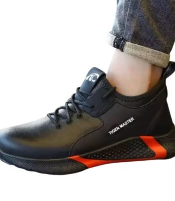 Black Microfiber Leather Construction Safety Shoes ARL-TM3184