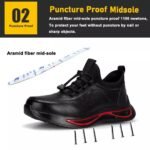 Black Microfiber Leather Industrial Safety Boots ARL-TM3211