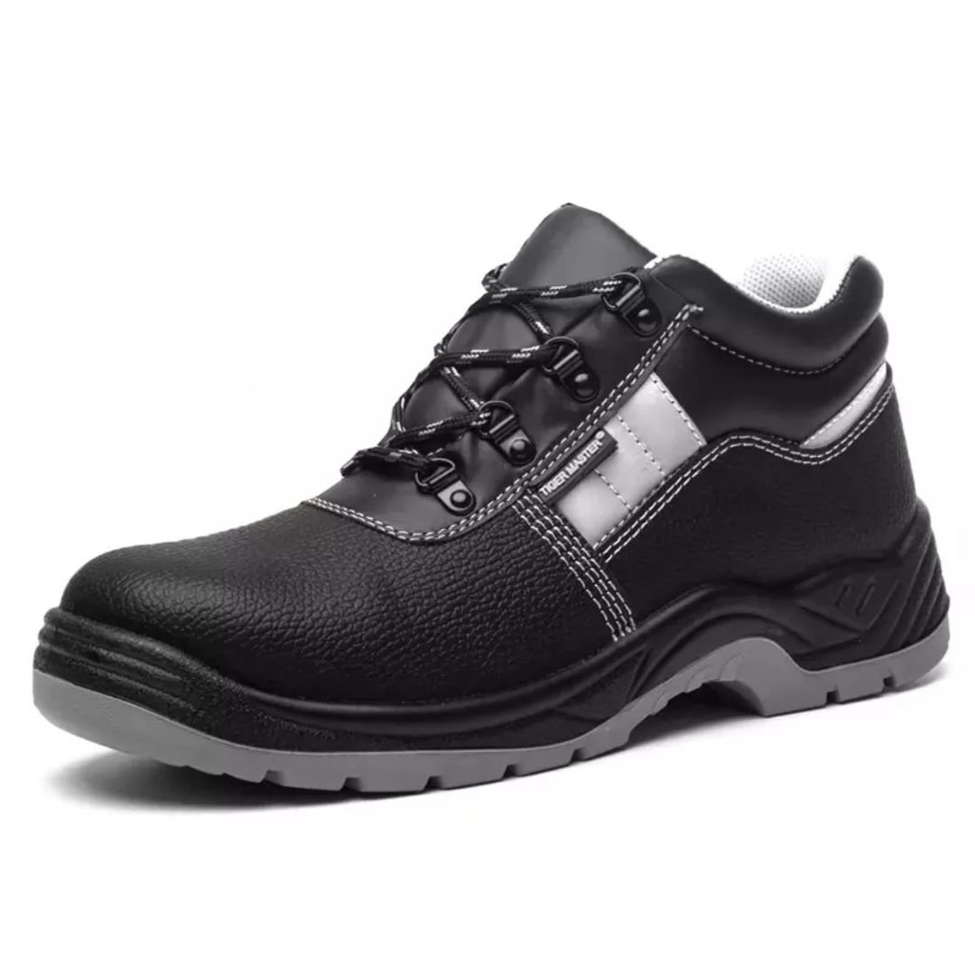 Black Sturdy Leather Safety Shoes for Construction ARL-TM005L