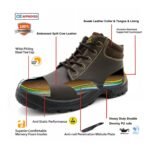 Brown Leather Industrial Safety Boots ARL-TM025H