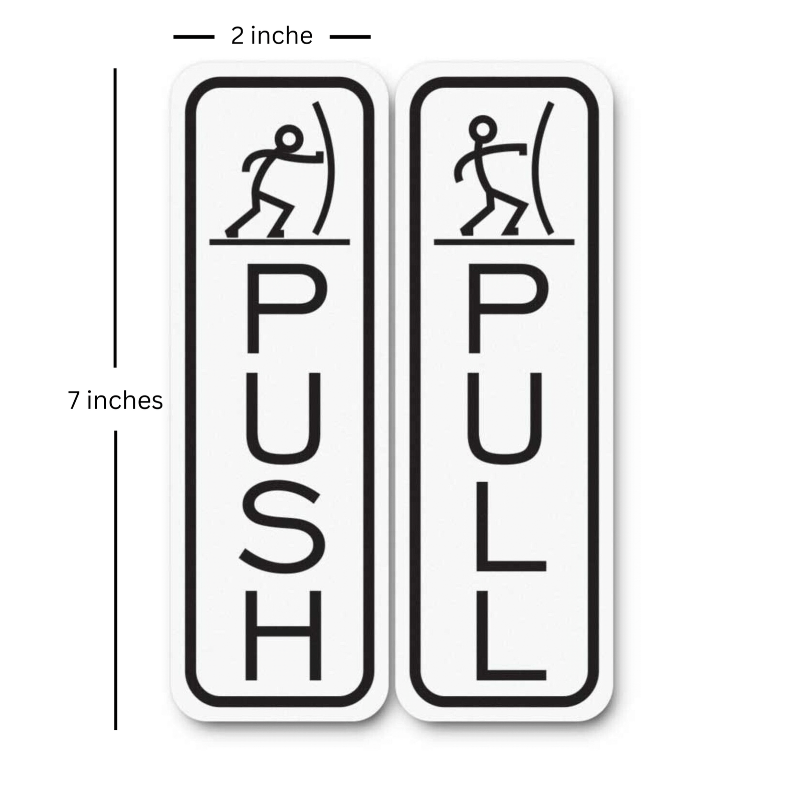 Classic Fun Push Pull Door Signs - Set of 1 Vinyl Signs Sticker - White Classic Fun Push Pull Door Signs - Set of 1 Vinyl Signs Sticker - White