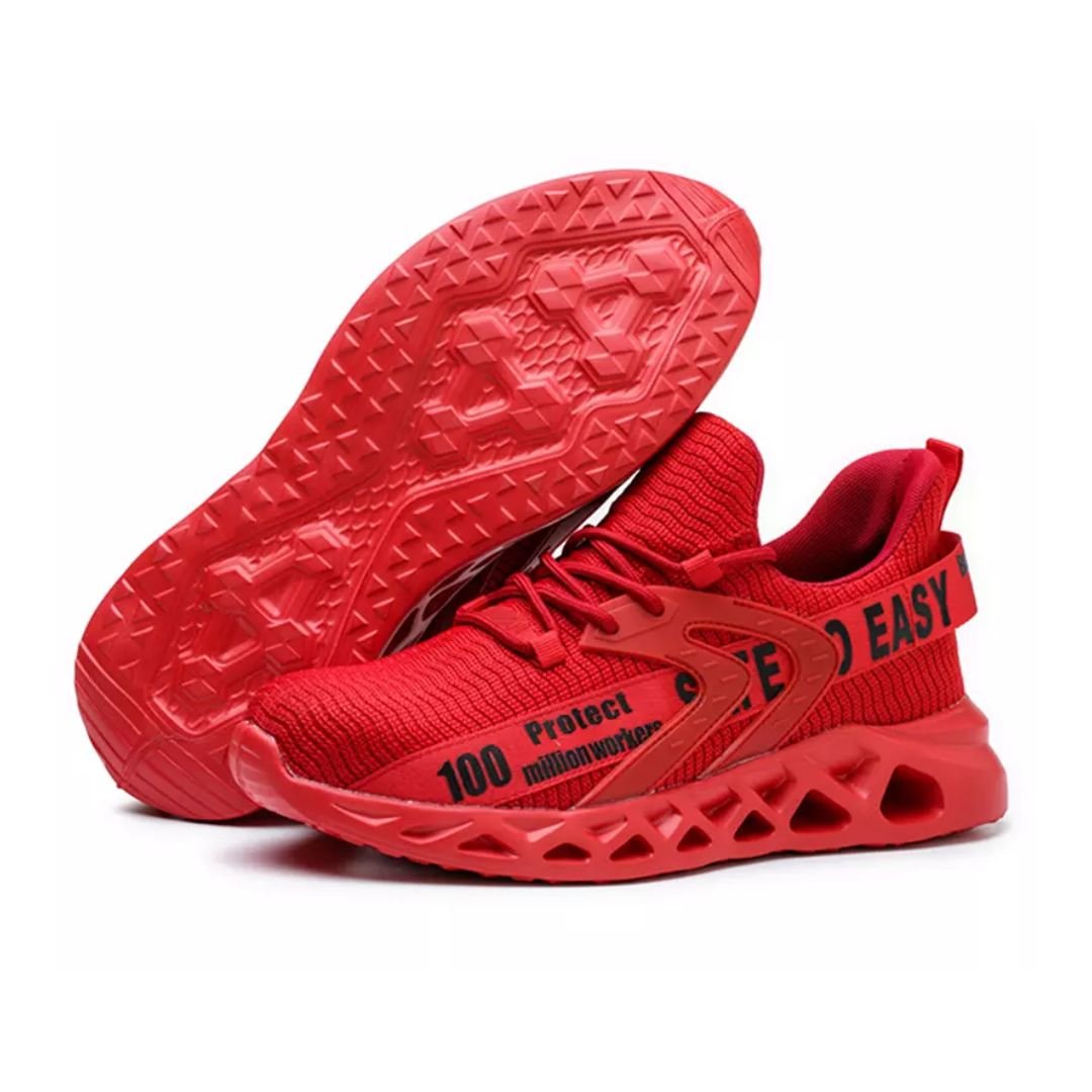 Light Weight Fashion Sport Safety Shoes Red for Women ARL-TM262