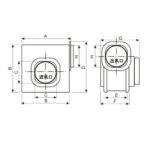 Metal Full Duct Ventilation Fan (Concealed 90 Degree) -DPT Series
