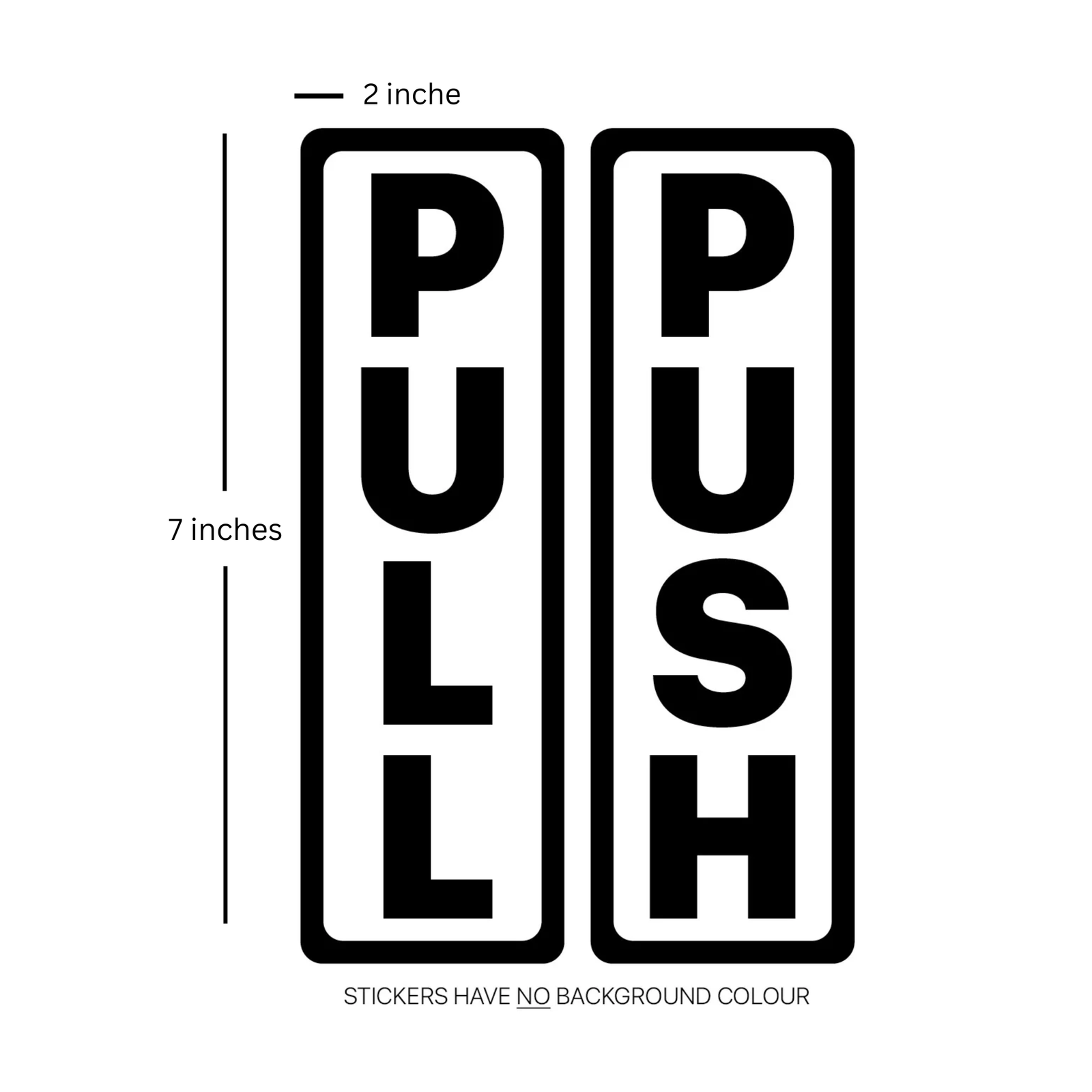 Push Pull Vinyl Stickers Decals Signs for Business Shop Door Glass Window
