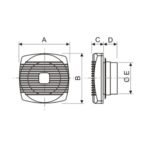 Window Glass Ventilation Fan Shutter Hinge Type ARL-APC-15/20-Y5-1 Series
