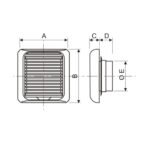 Window Glass Ventilation Fan Wind Pressure Shutter Type ARL-APC-10/15/20-Y3-1 Series