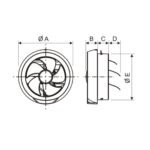 Window Glass Ventilation Fan Window Type with Wind Pressure Shutters ARL-APC-15/20-YC3-1 Series
