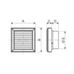 Window Glass Ventilation Fans Electric Shutter Type ARL-APC-10/15-2-30 D1 Series